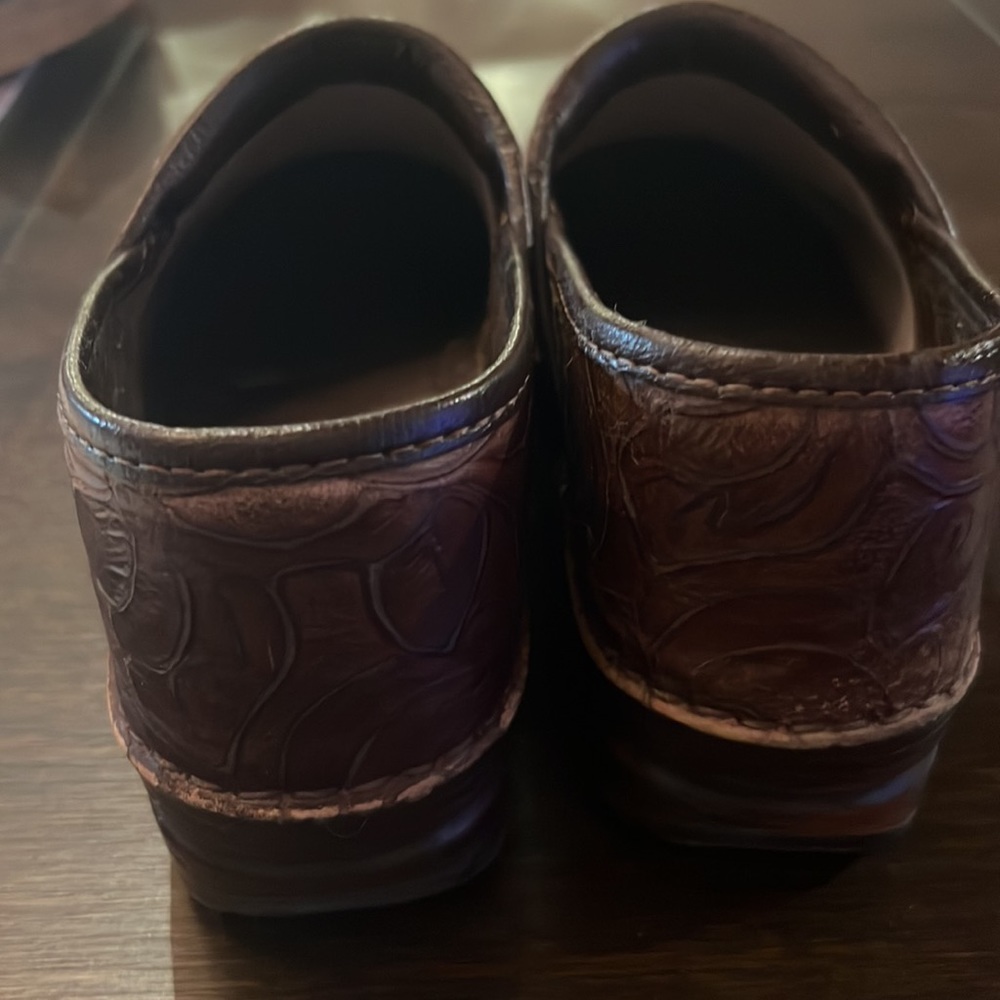 Brown Patterned Clogs - image 2